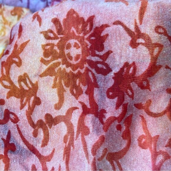 Space Needle T Shirt SZ M Rainbow Burnout Fabric Floral Print My Sport Souvenir - Picture 7 of 12